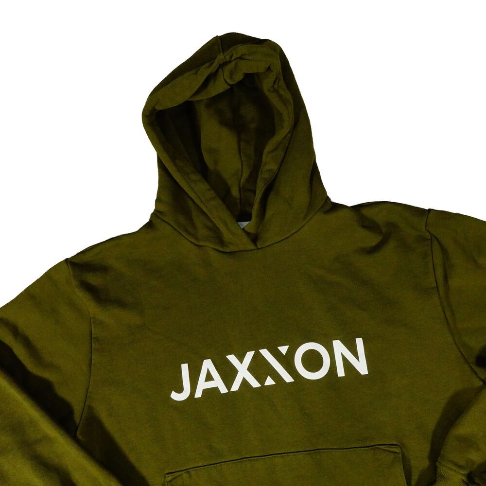 Jaxxon Heavy Weight Hoodie Army Green Olive Kangaroo Pockets Mens XL